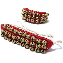 UAPAN MetalCraft Ghungroo Red Pad 3 Line,Red Pad Ghungroo 3 Line