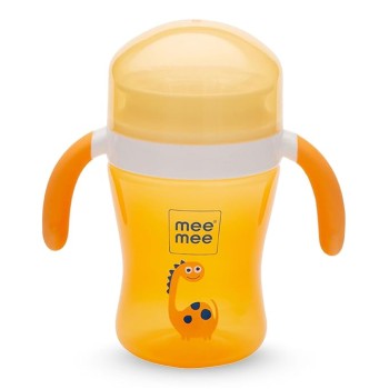 Mee Mee Baby Trainer Sippy Cup | Soft Spout, Leakproof Sipper for Toddlers | Dual Handle for Easy Grip | Non -Toxic, Lightweight & BPA Free, Orange (240 Ml)