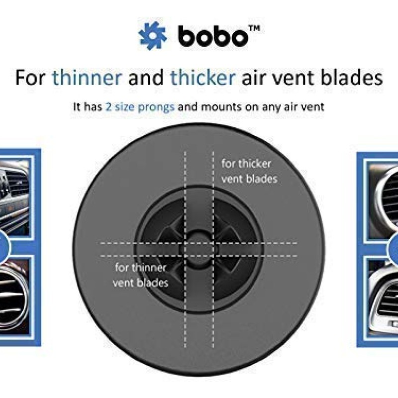 BOBO Claw-Grip Universal Magnetic Air Vent Mount Car Phone Holder, for Smartphones and Mini Tablets, Black BOBO Claw-Grip Universal Magnetic Air Vent Mount Car Phone Holder, for Smartphones and Mini Tablets, Black