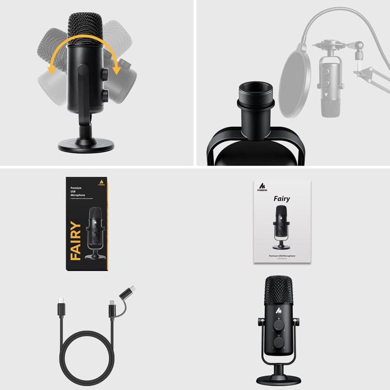 MAONO AU-903 Portable USB Microphone (Black) MAONO AU-903 Portable USB Microphone (Black)