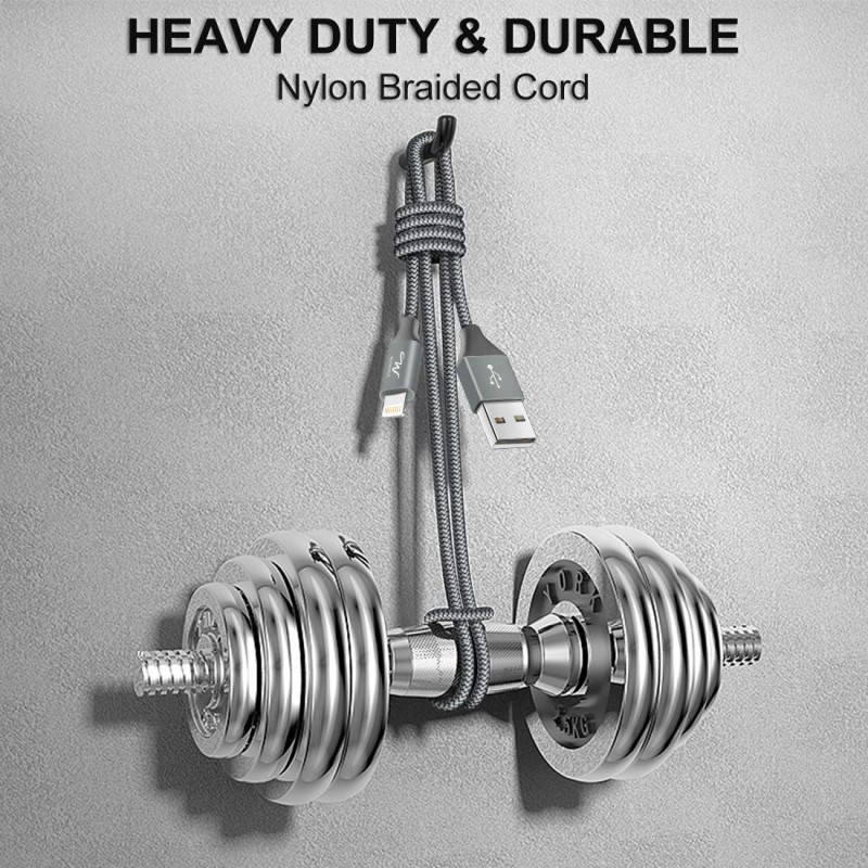 Wayona Nylon Braided (2 Pack) Long Lightning To Usb A Syncing And Fast Charging Data Cable For Iphone, Ipad Tablet (3Ft+6Ft Pack Of 2, Grey) Wayona Nylon Braided (2 Pack) Long Lightning To Usb A Syncing And Fast Charging Data Cable For Iphone, Ipad Tablet (3Ft+6Ft Pack Of 2, Grey)