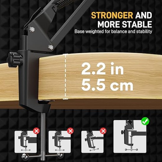 Maono AU-B01 Microphone Stand with Suspension Boom Scissor Arm Maono AU-B01 Microphone Stand with Suspension Boom Scissor Arm