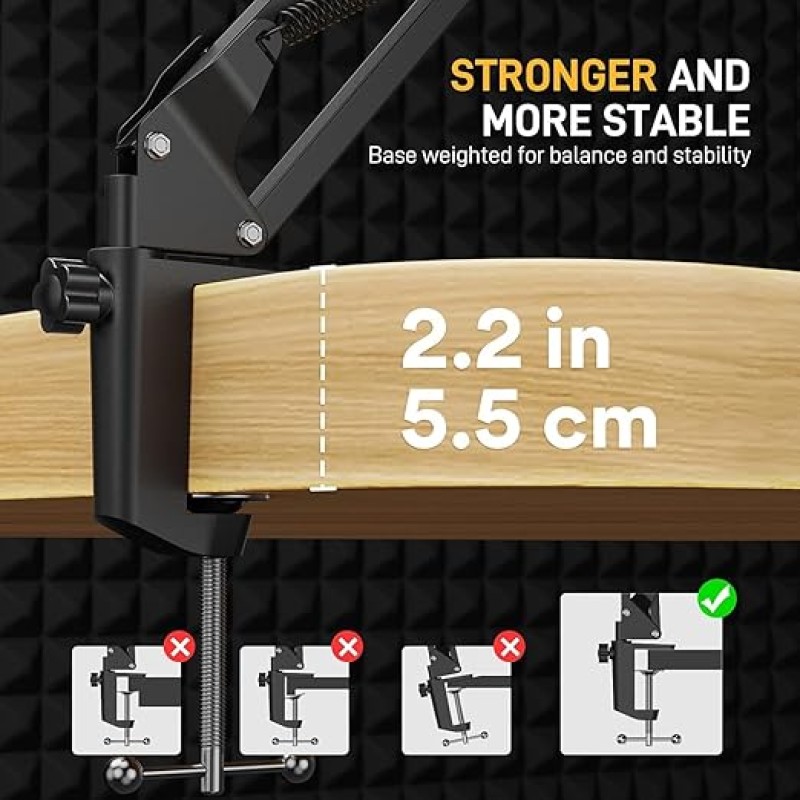 Maono AU-B01 Microphone Stand with Suspension Boom Scissor Arm Maono AU-B01 Microphone Stand with Suspension Boom Scissor Arm