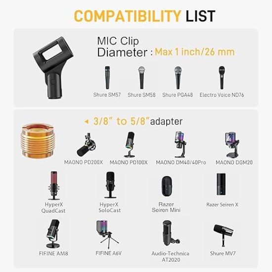 Maono AU-B01 Microphone Stand with Suspension Boom Scissor Arm Maono AU-B01 Microphone Stand with Suspension Boom Scissor Arm