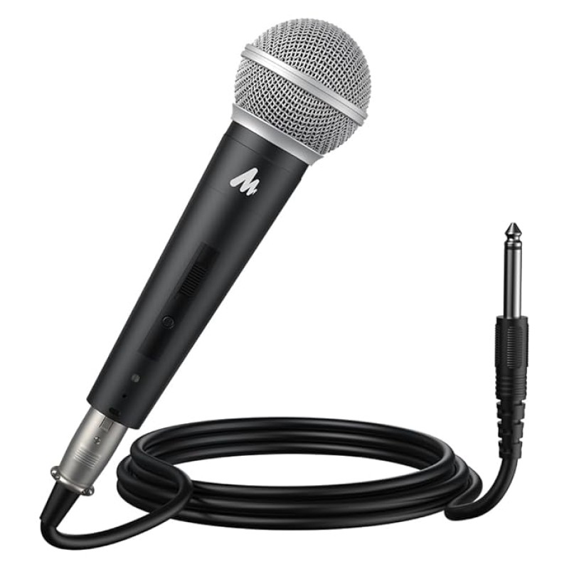 MAONO Dynamic Microphone Wired for Singing, Cordless Karaoke Mic with 9.8FT/3M XLR Cable, with On/Off Switch (AU-WDM01) MAONO Dynamic Microphone Wired for Singing, Cordless Karaoke Mic with 9.8FT/3M XLR Cable, with On/Off Switch (AU-WDM01)