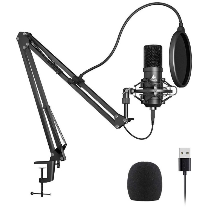 Maono AU-A04 Condenser Microphone Kit (Black)