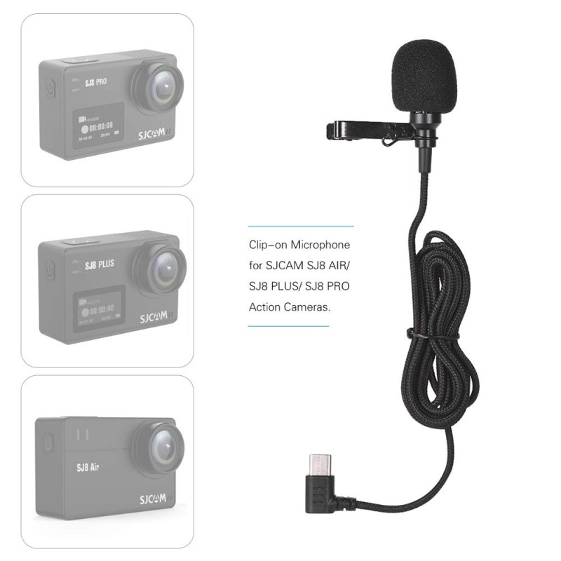 SJCAM SJ8 Type-C Microphone | External Mic Original Accessories for SJCAM SJ6 Pro, SJ8 Pro, SJ8 Plus, SJ8 Air, SJ8 Dual, C200 Action Camera SJCAM SJ8 Type-C Microphone | External Mic Original Accessories for SJCAM SJ6 Pro, SJ8 Pro, SJ8 Plus, SJ8 Air, SJ8 Dual, C200 Action Camera