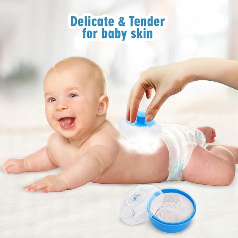 Mee Mee Soft Feel Powder Puff with Box Holder Container for New Born and Kids | Gentle Touch for Your Little One's Skin | BPA-Free | Talcum Powder Container | Portable Baby Grooming Puff Case (Blue) Mee Mee Soft Feel Powder Puff with Box Holder Container for New Born and Kids | Gentle Touch for Your Little One's Skin | BPA-Free | Talcum Powder Container | Portable Baby Grooming Puff Case (Blue)