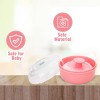 Mee Mee Soft Feel Baby Powder Puff - BPA Free | Box Holder Container for New Born and Kids | Pink Color (Single Pack)