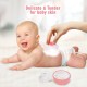 Mee Mee Soft Feel Baby Powder Puff - BPA Free | Box Holder Container for New Born and Kids | Pink Color (Single Pack)