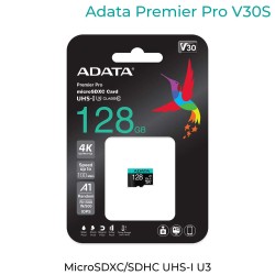 Adata Premier Pro microSDXC/SDHC UHS-I U3 Class 10(V30S) 128GB MicroSD Card