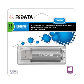RiDATA Jewel 32GB USB Flash Drive (Silver) RiDATA Jewel 32GB USB Flash Drive (Silver)
