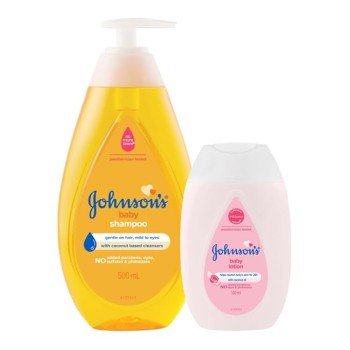 Johnson's Baby No More Tears Shampoo, 500ml with Baby Lotion, 100ml