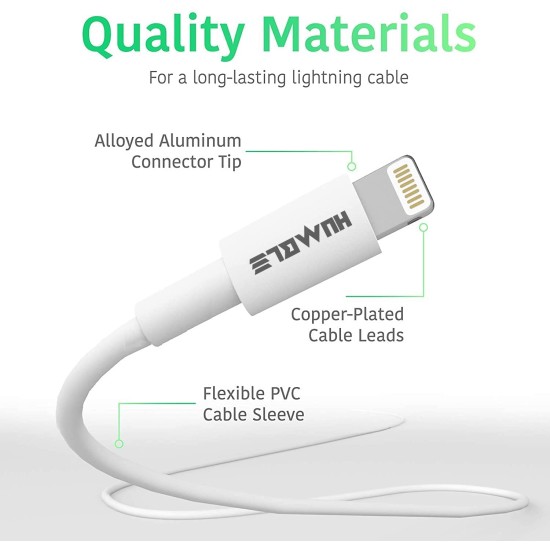 Humble USB 2.0 A Charge & Sync Fast Charging Cable Compatible for iPhone, iPad, and iPod Charge & Sync (3 Months Warranty)