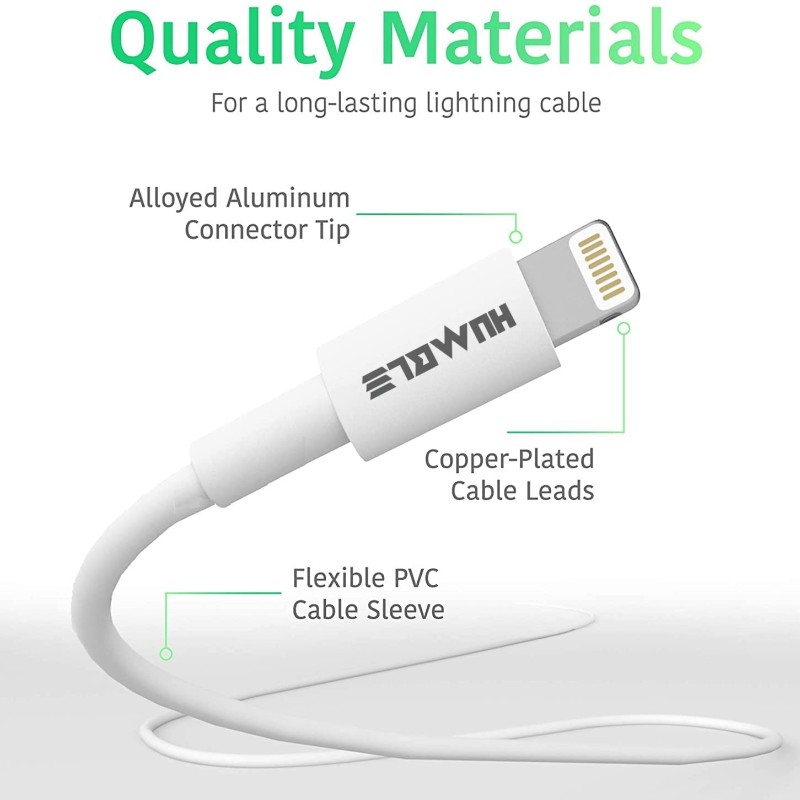 Humble USB 2.0 A Charge & Sync Fast Charging Cable Compatible for iPhone, iPad, and iPod Charge & Sync (3 Months Warranty) Humble USB 2.0 A Charge & Sync Fast Charging Cable Compatible for iPhone, iPad, and iPod Charge & Sync (3 Months Warranty)
