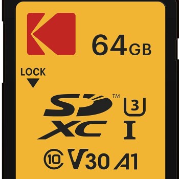Kodak High Speed Class 10 SDXC 64 GB 95 MB/s SD Memory Card (Black Kodak High Speed Class 10 SDXC 64 GB 95 MB/s SD Memory Card (Black