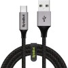 (Refurbished) SpinBot ChargeUp Micro USB Dual Braided 3Amp Data Cable.Fast Charging and Sync for Android Smartphones-4.92 Feet(1.5 m) Long -(Black)