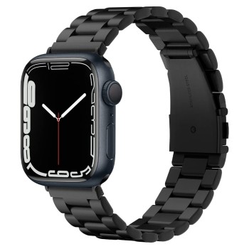(Refurbished) Spigen Modern Fit Metal Strap for Apple Watch Ultra 2 / Apple Watch Ultra (49mm) | 8/7 (45mm) | 6/5/4 (44mm) | 3/2/1 (42mm) - Black (Watch not included)
