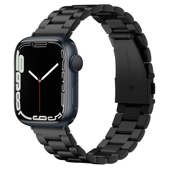 Spigen Modern Fit Metal Strap for Apple Watch Ultra 2 / Apple Watch Ultra (49mm) | 8/7 (45mm) | 6/5/4 (44mm) | 3/2/1 (42mm) - Black (Watch not included)