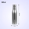 Signoraware Blaze Single Walled Stainless Steel Fridge Water Bottle, 1 Litre, Silver Signoraware Blaze Single Walled Stainless Steel Fridge Water Bottle, 1 Litre, Silver