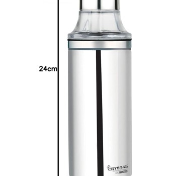 Crystal Stainless Steel Oil Pourer/Dispenser ( 500 ml, Silver, Set of 1) Crystal Stainless Steel Oil Pourer/Dispenser ( 500 ml, Silver, Set of 1)