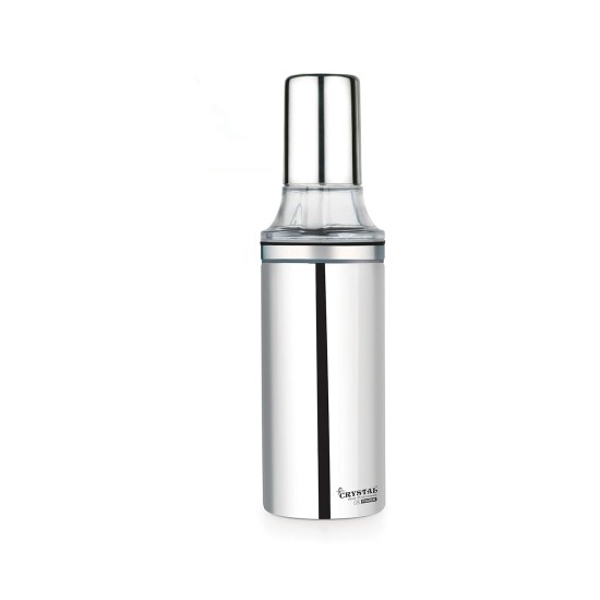 Crystal Stainless Steel Oil Pourer/Dispenser ( 500 ml, Silver, Set of 1)