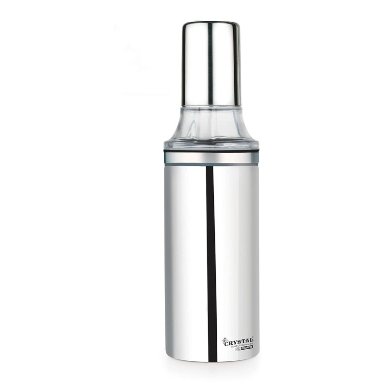 Crystal Stainless Steel Oil Pourer/Dispenser ( 500 ml, Silver, Set of 1) Crystal Stainless Steel Oil Pourer/Dispenser ( 500 ml, Silver, Set of 1)