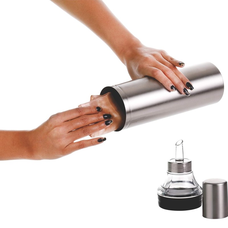 Crystal Stainless Steel Oil Pourer/Dispenser ( 500 ml, Silver, Set of 1) Crystal Stainless Steel Oil Pourer/Dispenser ( 500 ml, Silver, Set of 1)