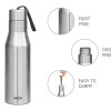 MILTON Super 1000 Stainless Steel Water Bottle, 1000 ml water bottles, Single walled, Leak-Proof, Rust-free Steel Bottle, Easy Grip, Easy to Carry, Travel Bottle, Silver MILTON Super 1000 Stainless Steel Water Bottle, 1000 ml water bottles, Single walled, Leak-Proof, Rust-free Steel Bottle, Easy Grip, Easy to Carry, Travel Bottle, Silver