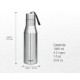 MILTON Super 1000 Stainless Steel Water Bottle, 1000 ml water bottles, Single walled, Leak-Proof, Rust-free Steel Bottle, Easy Grip, Easy to Carry, Travel Bottle, Silver