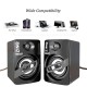 Zinq Beast Portable Laptop/Desktop USB 2.0 Powered Multimedia Speaker with AUX Input, deep bass, LED Lights (Black)