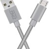 Zinq Technologies Nylon Braided Micro USB Cable - 4.9 Feet (1.5 Meters) - (Silver)
