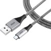 (Refurbished) Micro USB 6 Feet Cable with Khali Tough Bullet Proof Material (Black)