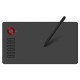 VEIKK A15 Graphics Drawing Tablet,10x6 Inch Pen Tablet,12 Hot Keys,Battery-Free Passive Pen with Tilt Function, 20 Replacement Nibs and 1 Artist Glove，Support Wins,Mac,Chrome,Lunix and Android OS-Red