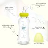 Mee Mee Premium Glass Feeding Bottle with Eazy-Flow Technology, Anti-Colic Valve,Anti Slip,BPA-Free Baby Feeding Bottle for Babies & Toddlers(Green, 240Ml,Pack of 2)