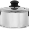 Solimo Stainless Steel Dutch Oven with Glass Lid, Induction Base (18cm, 2 liters)