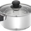 Solimo Stainless Steel Dutch Oven with Glass Lid, Induction Base (18cm, 2 liters)