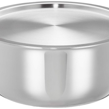 Solimo Triply Tope With Stainless Steel Lid, 24Cm,5Liter Solimo Triply Tope With Stainless Steel Lid, 24Cm,5Liter