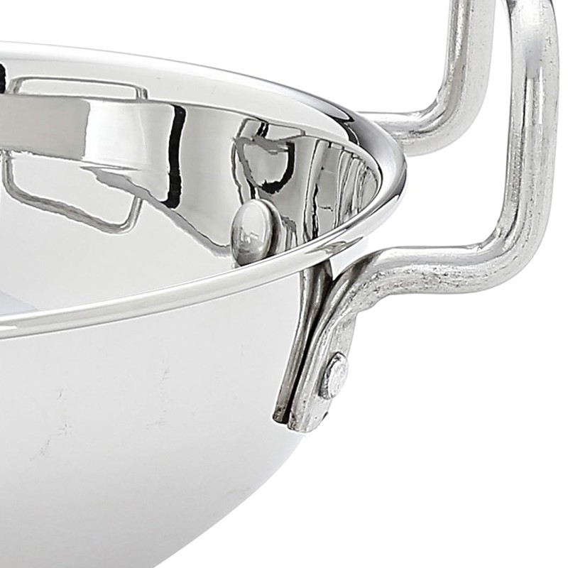 Solimo Stainless Steel Induction Bottom Kadhai Set Size 18Cm,20Cm,1.5 Liter Solimo Stainless Steel Induction Bottom Kadhai Set Size 18Cm,20Cm,1.5 Liter