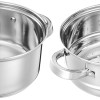 Solimo Stainless Steel Induction Bottom Steamer/Modak/Momo Maker With Glass Lid(2 Litres),Silver