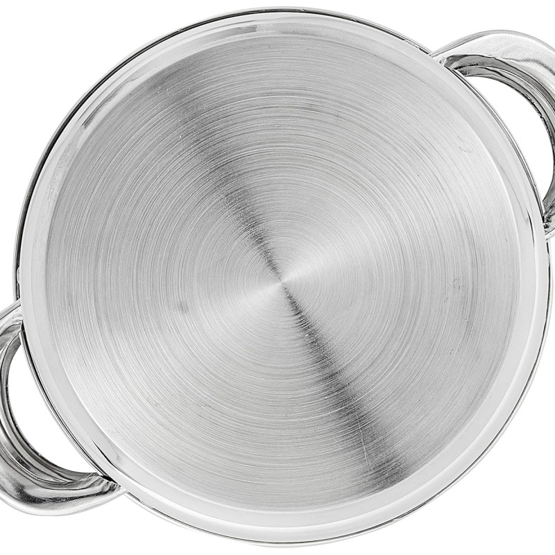 Solimo Stainless Steel Induction Bottom Steamer/Modak/Momo Maker With Glass Lid(2 Litres),Silver