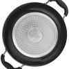 Solimo - Hard Anodized Deep Kadhai With Induction Bottom And Glass Lid (22 Cm), Black