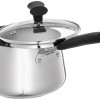 Stainless Steel T Pan with Glass Lid & Induction Base, 1.5 Litre