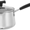 Stainless Steel T Pan with Glass Lid & Induction Base, 1.5 Litre