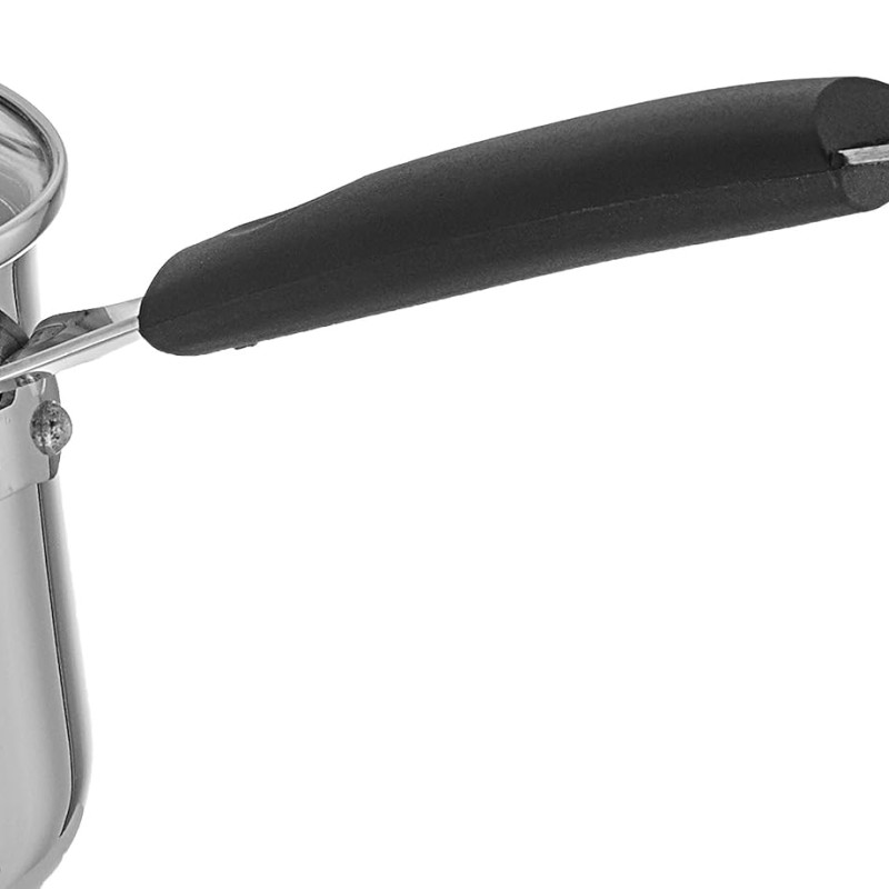 Stainless Steel T Pan with Glass Lid & Induction Base, 1.5 Litre