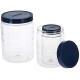 Amazon Brand - Solimo Plastic Checkered Jar Set of 15 (Royal Blue)