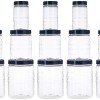 Solimo Plastic Checkered Jar Set of 15 (Royal Blue)