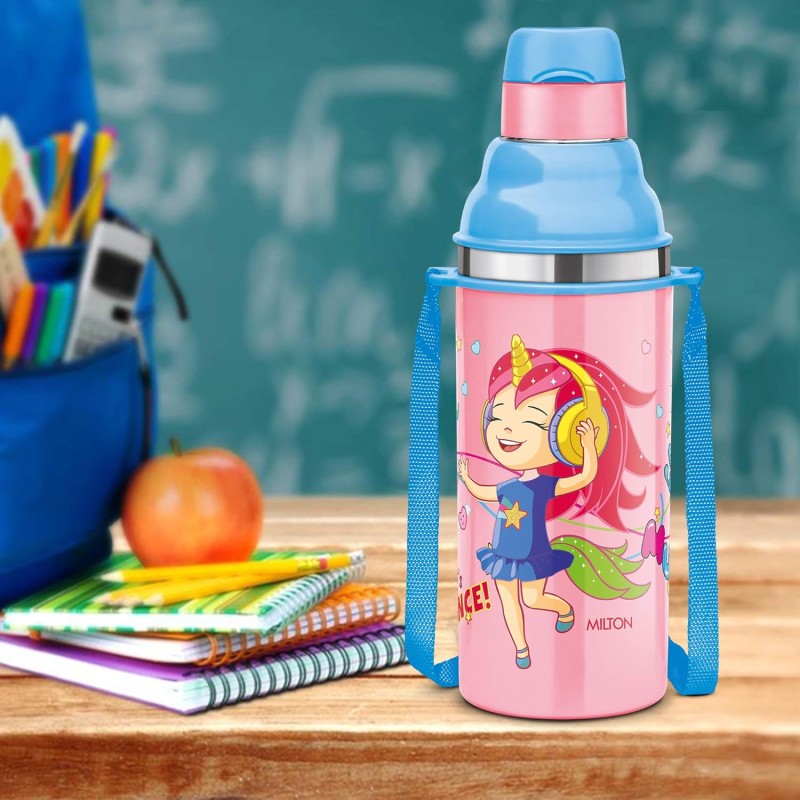 Milton Kool Stunner 400 Kids Plastic Insulated Water Bottle with Straw, 404 ml, Sipper Bottle, Leak Proof, BPA Free, Food Grade, School & Picnic Bottle, Pink Milton Kool Stunner 400 Kids Plastic Insulated Water Bottle with Straw, 404 ml, Sipper Bottle, Leak Proof, BPA Free, Food Grade, School & Picnic Bottle, Pink