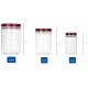 Amazon Brand - Solimo Plastic Pet Storage Jar and Container, Set of 12 (4 pcs x 300 ml, 4 pcs x 600 ml, 4 pcs x 1.2 ltrs Each) Red Wine | Air Tight | Kitchen Organiser | BPA Free | Stackable