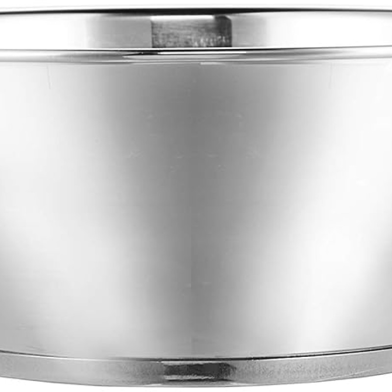 Solimo Stainless Steel Kadai | Gas and Induction Compatible | Heavy Bottom - Better Heat Retention| 25 cm Dia | 3 L Capacity | Silver Solimo Stainless Steel Kadai | Gas and Induction Compatible | Heavy Bottom - Better Heat Retention| 25 cm Dia | 3 L Capacity | Silver